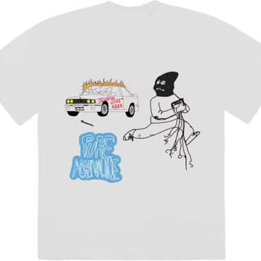 T-shirt bianco con maschera JACKBOYS di Travis Scott