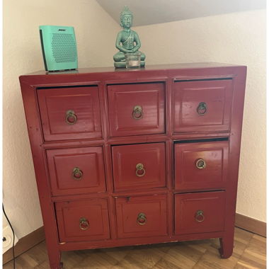 Asiatischer vintage Apothekerschrank 