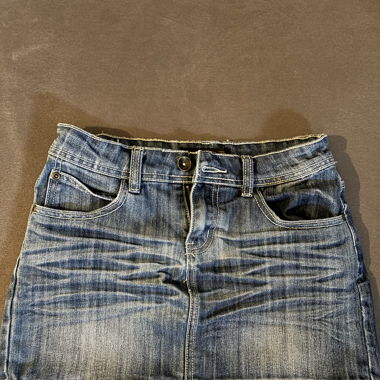 Mini blue denim skirt 