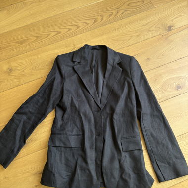 Black Linen Blazer