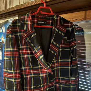 Veste blazer à carreaux taille L
