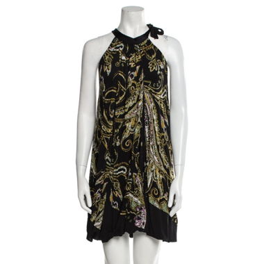 Etro mini black parsley dress