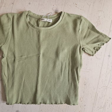 Green crop top 
