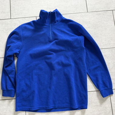 Maglione in pile blu con cerniera