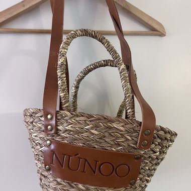 NUNOO Strohtasche