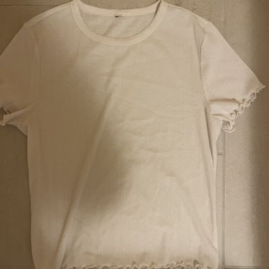 White ribbed T-shirt