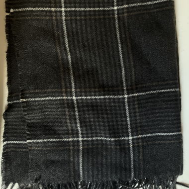 Black Checked Scarf