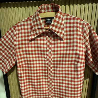 Checked Red Blouse