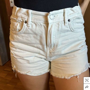 Short en jean beige