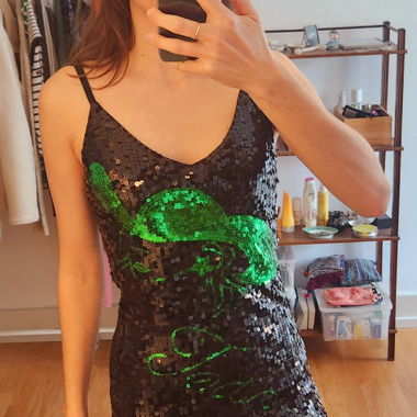 Glittery dress for parties 