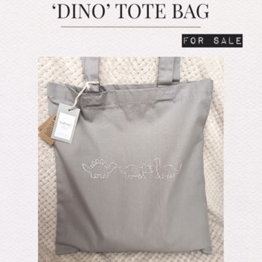 Dino tote bag hand made