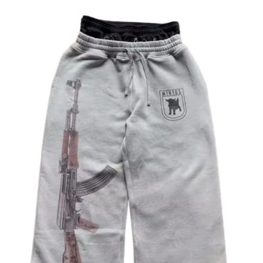 Y2K baggy gray sweatpants ak-47