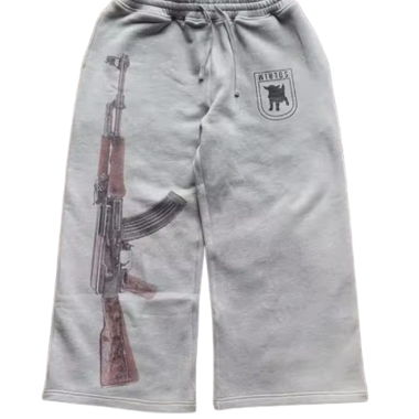 Y2K baggy gray sweatpants ak-47