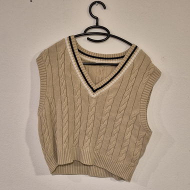 Ärmelloser TOPTEN-Pullover beige