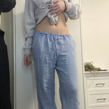 Light summer trousers in blue
