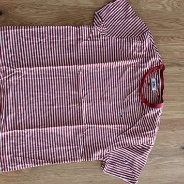T-shirt a righe Tommy Jeans rosso/bianco L