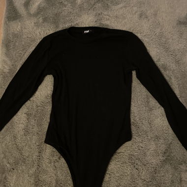 Black bodysuit with long sleeves