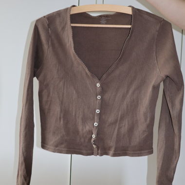 Brown Knit Cardigan