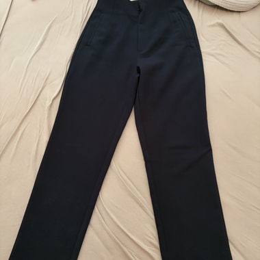 Pantaloni in tessuto blu scuro