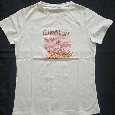 T-shirt bianco carino, taglia S/M, perfetto!