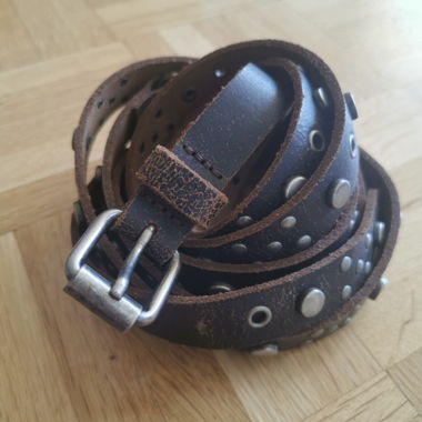 Ceinture femme cuir - made Italy - double cordon