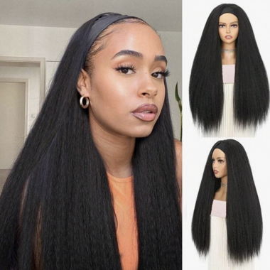 Perruque bandeau lisse yaki - 18” Noir