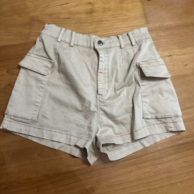 Beige Cargo Shorts