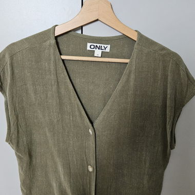 Short-sleeve blouse Olive Green