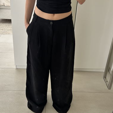Low waist baggy suit pants