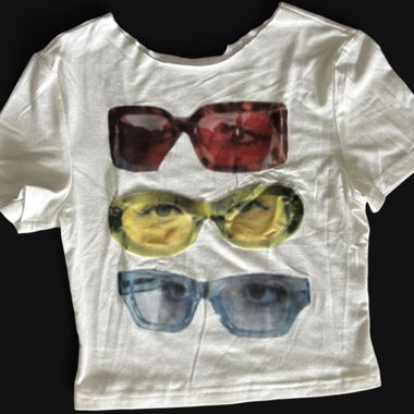 Weisses Print T-Shirt