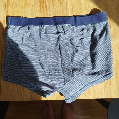 Boxer short rayé bleu
