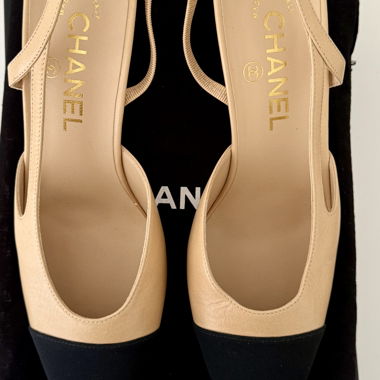 Two-tone Chanel heels