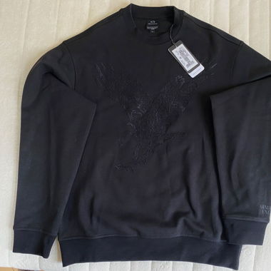 ARMANI EXCHANGE Sweatshirt, gestickter Adler NEU