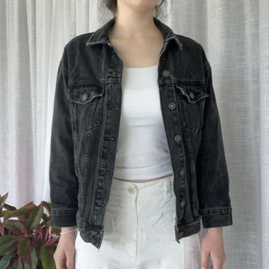 Veste en jean noire