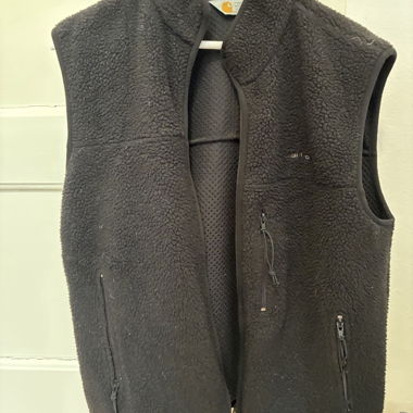 Schwarze Fleece-Weste