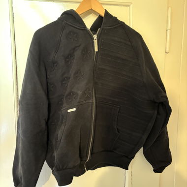 Felpa con zip nera