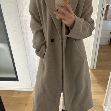 Mantel Mango, grau