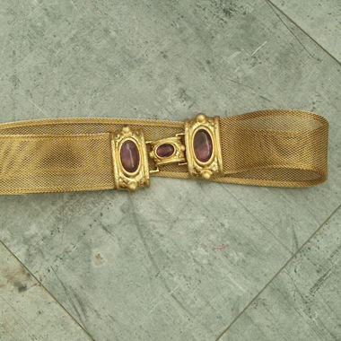 Cintura vita in mesh dorato