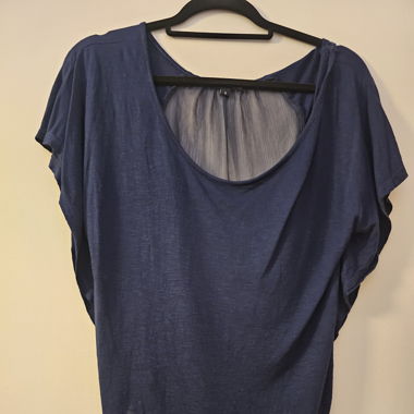 Bluse dunkelblau transparent