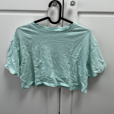 T-shirt court vert menthe taille XS