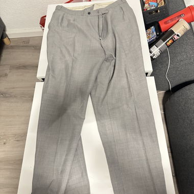 grey suit trousers