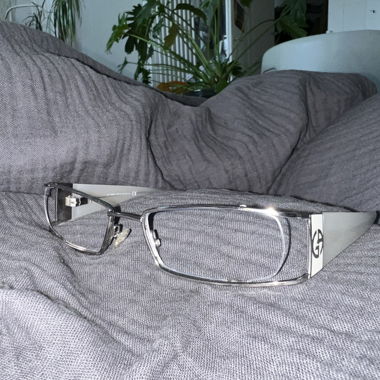 Lunettes rectangulaires argent Giorgio Armani