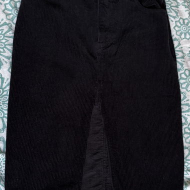 long black skirt with slit