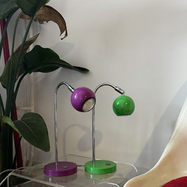 Space Age Tischlampen Buntes Design – 70er Jahre