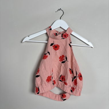 Zara Floral-Top mit Neckholder