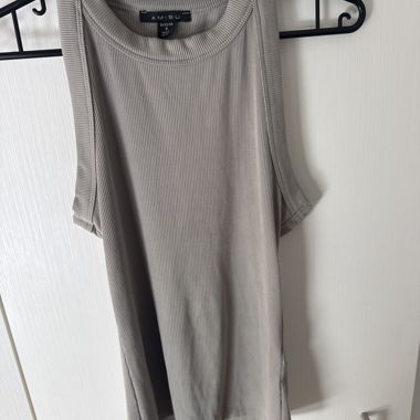 Amisu Ribbed Tank Top Grey