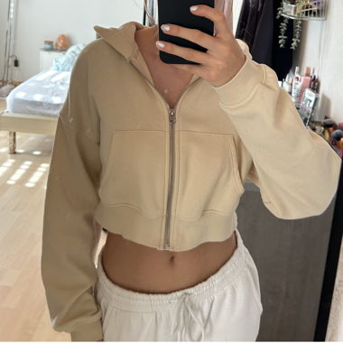 Crop-Top mit Reissverschluss