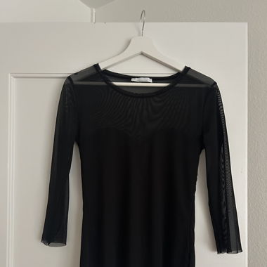 Schwarz transparentes Top