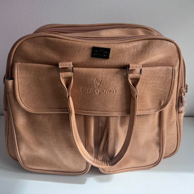 Wickeltasche Nomaden-Kinderbett aus veganem Leder 