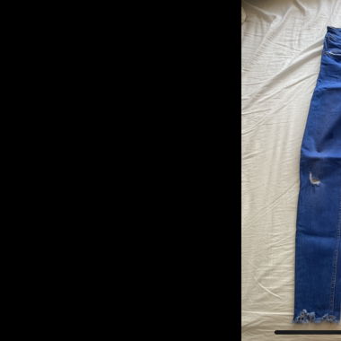 Blaue skinny Jeans
